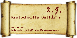 Kratochvilla Gellén névjegykártya